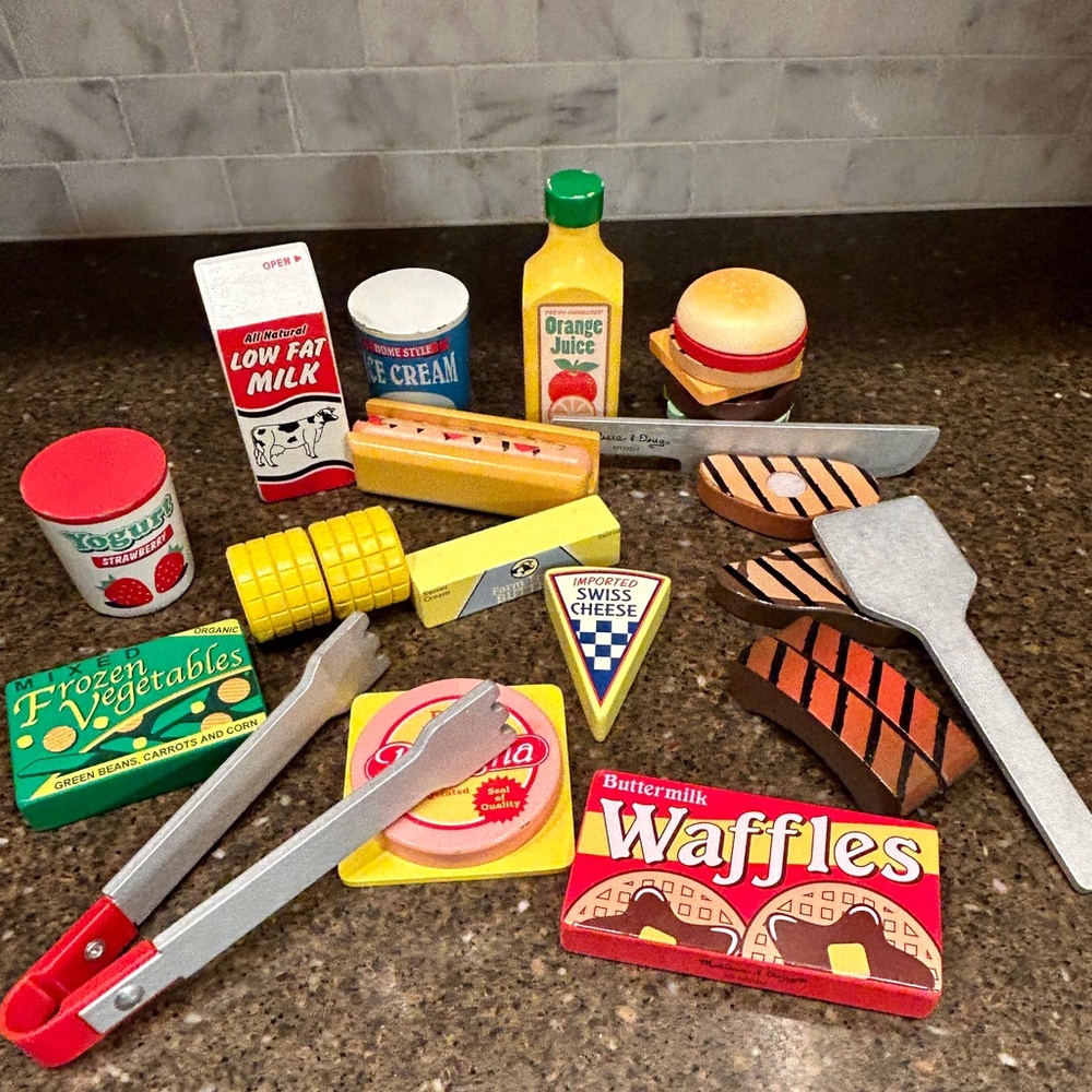 Melissa and Doug wooden play food